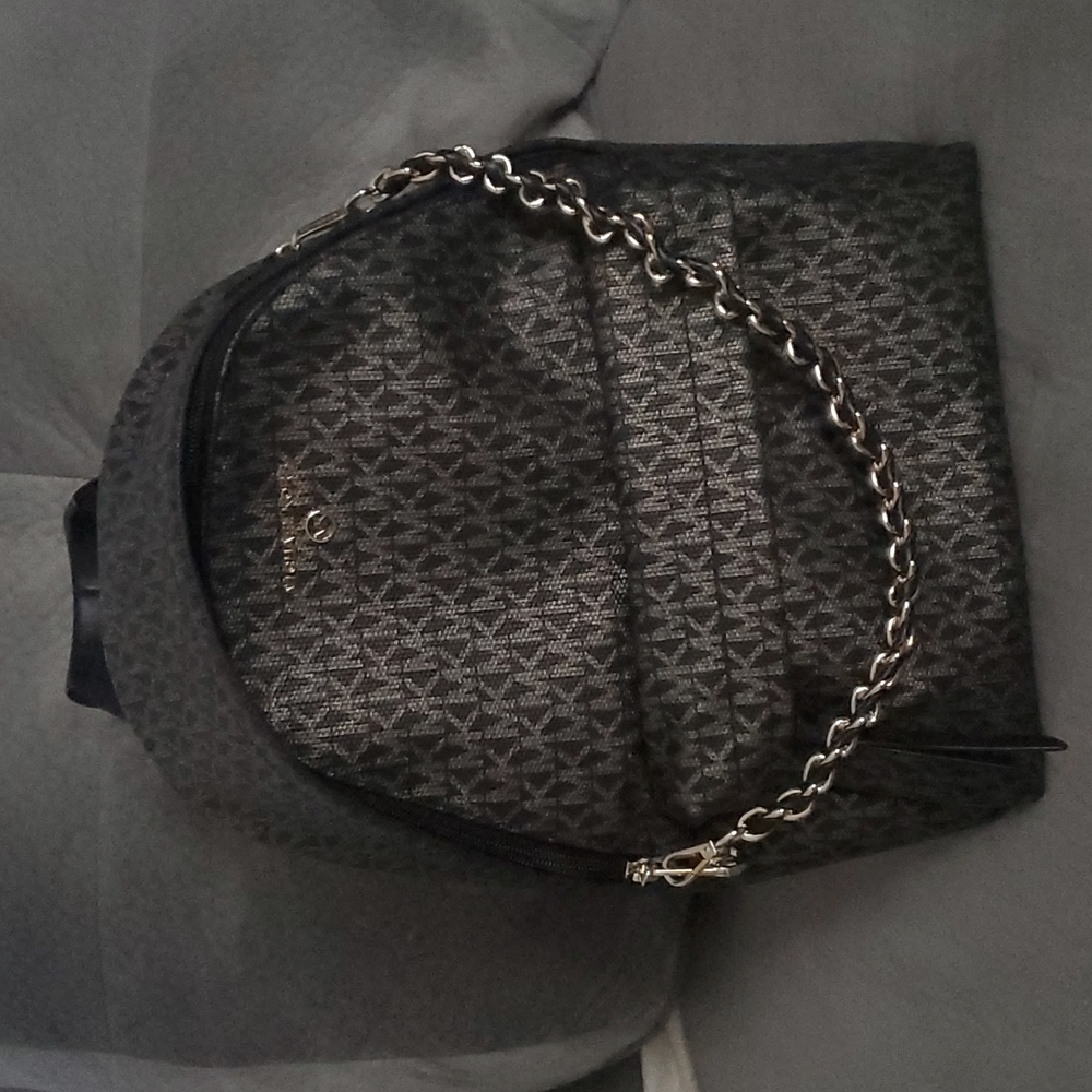 Michael Kors Bags | Michael Kors Mmk X 007 Black Metallic Slater Medium Backpack